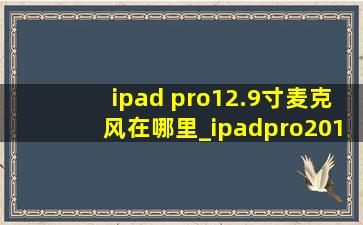 ipad pro12.9寸麦克风在哪里_ipadpro2018麦克风在哪个位置